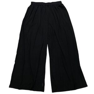 Cider Pants Women's 0XL 16/18/20 Black‎ Wide Leg High Rise Ribbed Stretch Boho